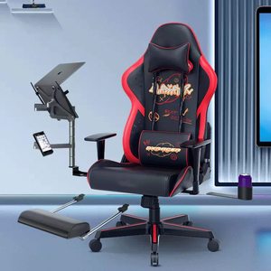 Silla <span class=keywords><strong>Gamer</strong></span> de Alta Calidad 2026, Silla de Oficina <span class=keywords><strong>Gamer</strong></span> de Gran Tamaño con Reposabrazos 2D, Color Rosa, Negro y Rojo - Product Image 6