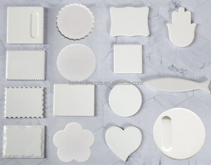 Vendita all'ingrosso souvenir magneti frigo quadrati rotondi in ceramica su misura in bianco in ceramica magneti frigo non rivestiti per la stampa UV - Product Image 6