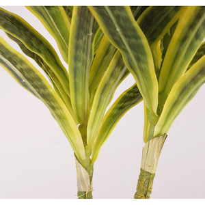 <b>Artificial</b> Lily Bamboo Plant Yellow Green Leaves Plastic <b>Stems</b> For Home Hotel Decoration Wholesale - Product Image 4