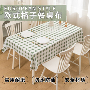 Mantel a Cuadros Estilo Nórdico, Rectangular, de PEVA, Impermeable, Resistente al Calor, para Uso Doméstico - Product Image 5