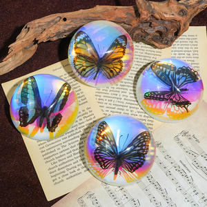Presse-papiers en résine artisanale à bas prix avec véritable papillon, artisanat animalier pour décoration de bureau, art populaire, nouveauté, art exquis, <span class=keywords><strong>jouets</strong></span> éducatifs - Product Image 4