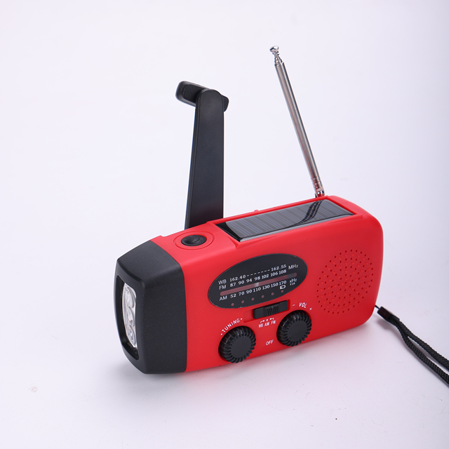 5000mAh Solar Crank Radio Flashlight AM/FM/NOAA Hand Crank Emergency Weather Forecast Power Bank Water-resistant Built-in