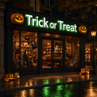 Enseigne lumineuse LED personnalisée MACCAN avec lettres rétroéclairées, étanche, pour magasin, entreprise, bâtiment, projet d'enseigne extérieure pour Halloween et Noël