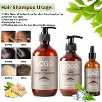 Shampoo de hidratação profunda masculino, shampoo, vitamina de gengibre, anti perda de cabelo