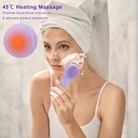 Brosse nettoyante faciale en silicone imperméable 2 en 1 avec charge magnétique, 6 modes réglables pour un nettoyage en profondeur, une exfoliation et un massage