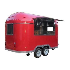 De fibra de vidrio móvil aperitivos Van plegable caravana remolques de carrito de café comida vagón en venta - Product Image 4