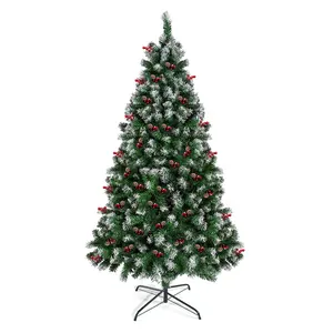 カスタムホームホリデーデコレーションクリスマスデコレーションツリー1.2/1.5/1.8mPVCピンクホワイトシミュレートクリスマスツリー