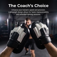 Mitaines de boxe en cuir PU, poignée ergonomique incurvée, mousse épaisse respirante, coussinets de main réglables pour l'entraînement au punching