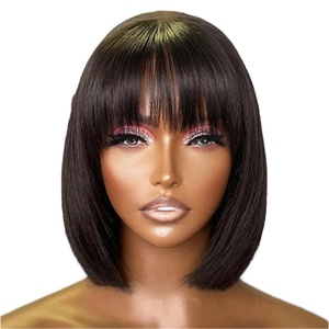 100% Human Hair From 10inch to 14inch #33 Color Guarantee Hair <b>Ombre</b> Hair Weaves bob Silky Straight 180% Density <b>Wig</b> - Product Image 5