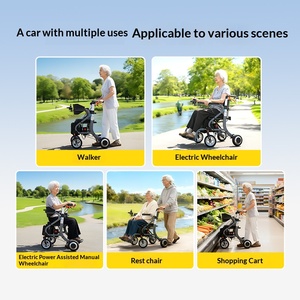 Déambulateur Électrique Léger Multifonctionnel Pliable pour Personnes Âgées et Handicapées, Aide à la Marche et à la Rééducation avec Siège - Product Image 6