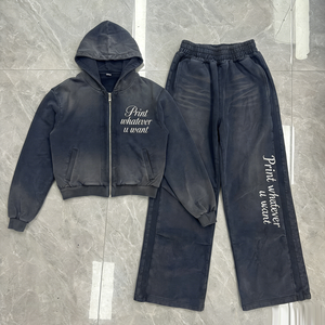 Tute <span class=keywords><strong>da</strong></span> <span class=keywords><strong>Uomo</strong></span> Personalizzate con Stampa DTG Kornit, Felpe con Cappuccio, Abbigliamento Moda, Effetto Lavato, Design Personalizzato - Product Image 1