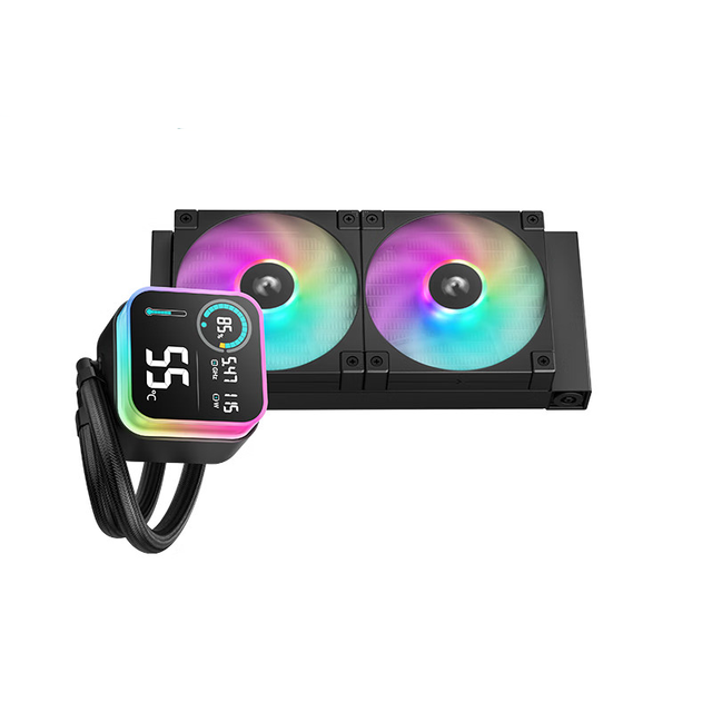 PC Material Water-Cooled Deepcool LQ240 CPU Radiator Digital Display Rotating Screen Integrated Fan Water Cooling 240mm