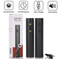 Ouvre-bouteille électrique rechargeable, ouvre-bouteille à vin électrique, accessoires de cuisine, ouvre-bouteille à vin noir avec logo