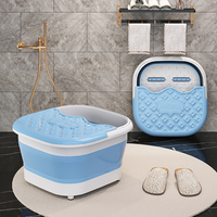 Bassin de bain de pieds pliable WANUO, en plastique durable, pliable, pour spa des pieds, portable, pour voyage