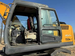 Excavatrice d'occasion de 15 tonnes, Hyundai 150W-7 d'origine, excavatrice sur roues 210w, équipement de construction hydraulique 150W-7 - Product Image 5