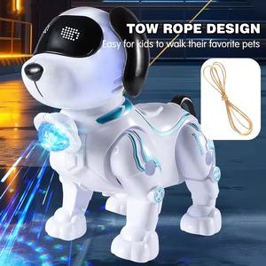 Anjing Robot Listrik EPT dengan Lampu LED, Musik & Tali Tarik Elastis, Mainan Hewan Peliharaan Interaktif untuk Anak-Anak - Product Image 5