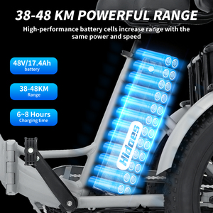 Bicicleta de Tres Ruedas Hidoes T2 48V 17.4Ah con Motor sin Escobillas de 7 Velocidades y Batería de Litio, Lista para Enviar desde Almacén en Europa - Product Image 4