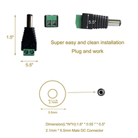 Basse tension DC 2pin mâle femelle Led bande Dc Jack alimentation rapide câble connecteurs accessoires