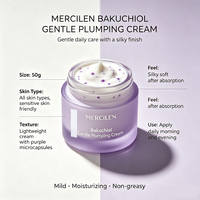 Crème Visage MERCILEN Personnalisée avec Logo, Capsules Liftantes pour les Pores, 99% Bakuchiol Pur, Céramide Rétinol pour une Peau Raffermie et Densifiée