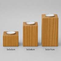 Portavelas de Madera Personalizado, Juego de Velas de Té con Nombre Grabado, Recuerdo de Boda, Decoración del Hogar, Venta al Por Mayor, Fabricante OEM