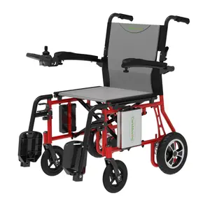 Sadece 18.5kg ultralight katlanabilir elektrikli tekerlekli sandalye taşınabilir alüminyum güç tekerlekli sandalye CareMoving CMD02