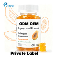 Gommes ODM OEM à la papaye et au collagène Pueraria Marque privée personnalisée pour complément alimentaire