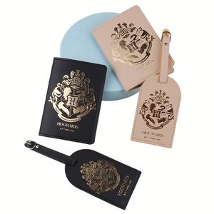 Ensemble d'étiquettes de bagage portables en cuir PU de luxe avec logo personnalisé, anti-RFID, et porte-cartes de crédit antimagnétique pour croisière - Product Image 3