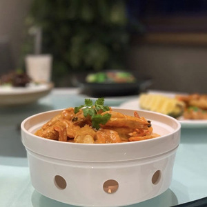 Assiette en céramique de luxe personnalisée 2026 avec trous pour maintenir les plats chauds à la table pour l'hôtellerie-restauration - Product Image 5