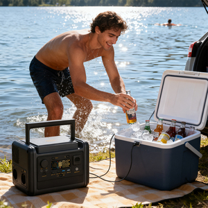 Station d'alimentation portable LiFePO4 230Wh 300W MPPT à onde sinusoïdale pure avec charge solaire AC pour outils électriques et camping en extérieur - Product Image 5