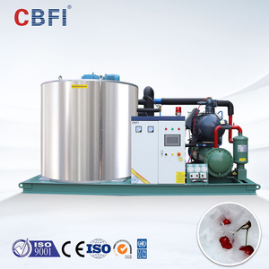 Tiết kiệm năng lượng nước làm mát 15 tấn/ngày đầu ra <span class=keywords><strong>Flake</strong></span> máy nước đá cho hải sản & chế biến thịt - Product Image 2