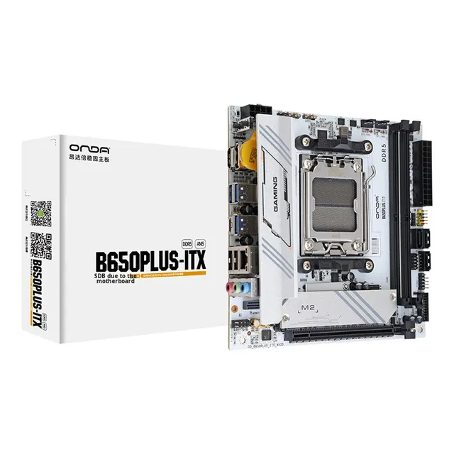 ONDAB650PLUS-ITX-W B650 Mini ITX Desktop Motherboard DDR5 Double Channel AM5 Supports 7000/8000/9000MHz New 96GB Max RAM