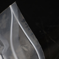 Bolsa transparente con cierre de cremallera con autosellado, tamaño personalizado, logotipo impreso, bolsa transparente, bolsas Ziplock pequeñas de plástico para alimentos que se pueden volver a cerrar