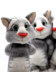 Peluche interactive parlante Chat <span class=keywords><strong>Tom</strong></span> <span class=keywords><strong>et</strong></span> ses amis, en coton PP, rembourrée, câline, avec fonction de répétition vocale - Product Image 2