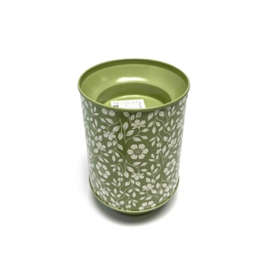 Boîte à thé hermétique vintage à motif floral vert 86x137mm, boîte en métal de qualité alimentaire pour le stockage des grains de café - Product Image 6