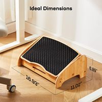 Repose-pieds ergonomique à hauteur réglable pour le travail de bureau à la maison Repose-pieds en bois antidérapant pour sous le bureau