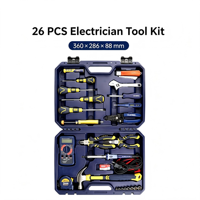 Boîte à outils combinée de précision pour électricien et télécommunications, kit d'entretien quotidien multifonctionnel pour la maison, 53/62 pièces, en plastique