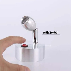 Alimentato <span class=keywords><strong>a</strong></span> <span class=keywords><strong>batteria</strong></span> 3W LED <span class=keywords><strong>faretto</strong></span> gioielli da banco per orologi da vetrina <span class=keywords><strong>faretto</strong></span> <span class=keywords><strong>faretto</strong></span> Wireless 10CM con interruttore - Product Image 2