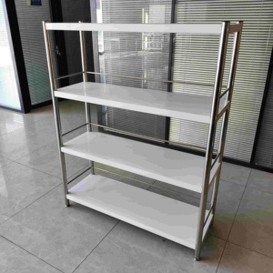 Estante de almacenamiento comercial de acero inoxidable de <span class=keywords><strong>4</strong></span> capas Montaje fácil Soporte de exhibición de pie duradero - Product Image 3