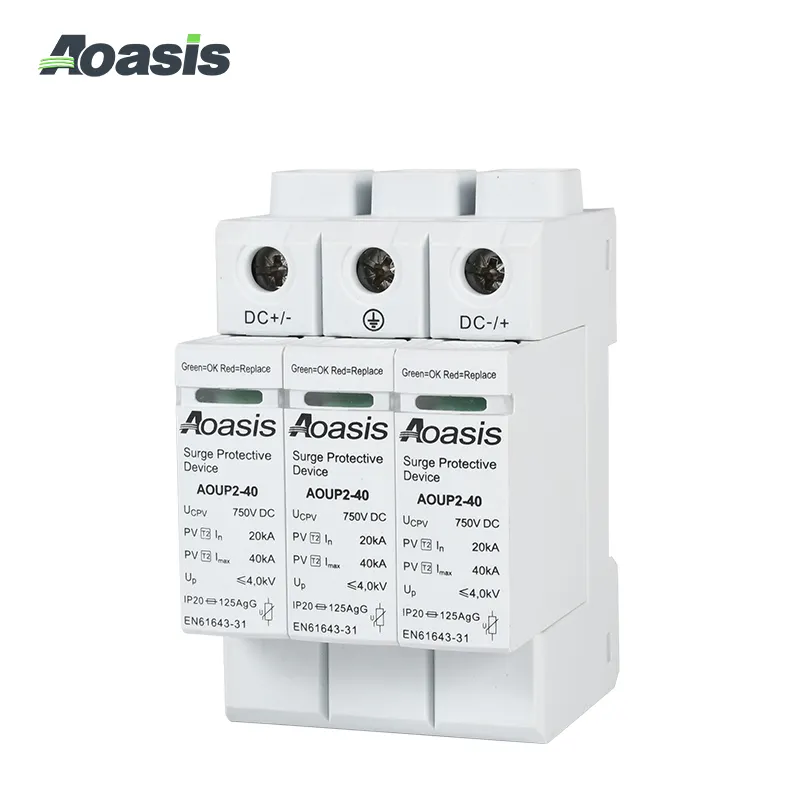 AOASIS all'ingrosso 20KA ~ 40KA 1000V SPD DC Surge Protector dispositivo di protezione contro le sovratensioni solari