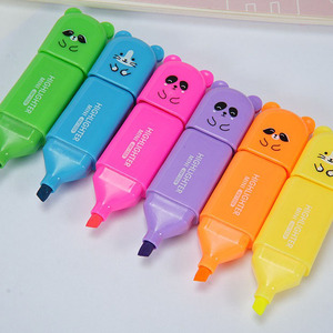 Juego de Marcadores con Forma de Osito de Dibujos Animados, 6 Colores, para Estudiantes, para Resaltar Puntos Clave - Product Image 4