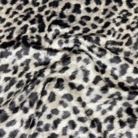 Tissu en velours léopard imprimé sur mesure pour robe de fille - Haute qualité 97% polyester 3% élasthanne extensible poids moyen vêtement jouet