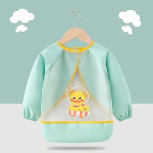 Babero Impermeable sin Mangas con Estampado Floral, Práctico para las Comidas de los Niños, con Diseño de Vestido Invertido y Bolsillo - Product Image 5