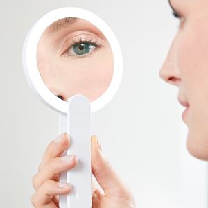 Mini miroir de maquillage à main avec lumière LED, miroir cosmétique pliable à LED, miroir de poche - Product Image 6