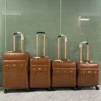 Valise de voyage d'affaires en similicuir 20/22/24 pouces avec serrure TSA, bagage à roulettes, grande capacité, valise portable