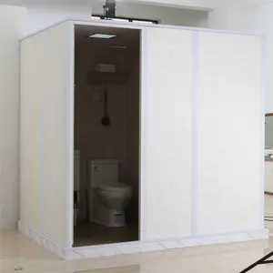 Salle de bains WC personnalisée Chambre simple mobile Hôtel Maison Dortoir Salle de douche modulaire intégrée pour le bâtiment