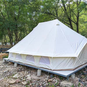 Tienda de campaña familiar de <span class=keywords><strong>gran</strong></span> diseño con tres puertas, tienda de lona impermeable con campana emperador - Product Image 2