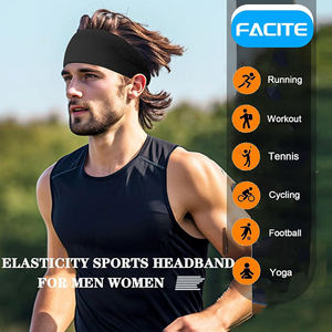 عصابة رأس رياضية للرجال من الساتان المحبوك من المصنع ، عصابة رأس رياضية للرجال للتنس واليوغا - Product Image 5
