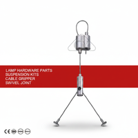 Kit de suspension réglable en laiton pour lampes LED, avec pince mousqueton en aluminium pour câble de plafond, accessoires pour suspension de luminaires