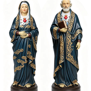 Estatua de Jesucristo Pintada a Mano con Resina Epoxi, Cruz Bíblica, Figura Religiosa Católica Hecha a Mano, Artesanía para el Hogar y la Iglesia - Product Image 1