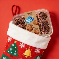 Biscuits à la double pépites de chocolat en marque blanche, boîte de 260g, snack chocolaté riche avec pépites enrobées, personnalisable pour les marques